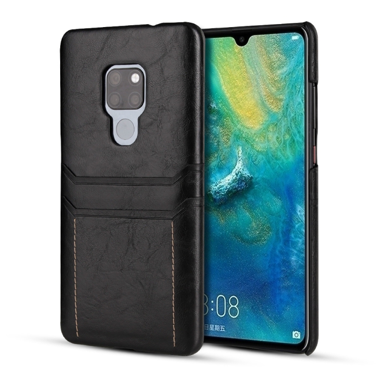 

For Huawei Mate 20 X Calf Texture PU + PC Protective Case with Card Slots(Black)