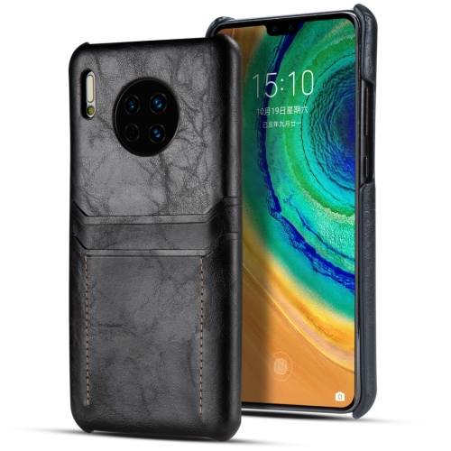 

For Huawei Mate 30 Pro Calf Texture PU + PC Protective Case with Card Slots(Black)