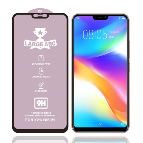 

For Vivo V9 Youth 9H HD Large Arc High Alumina Full Screen Tempered Glass Film