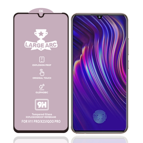 

For Vivo V11 / V11 Pro 9H HD Large Arc High Alumina Full Screen Tempered Glass Film