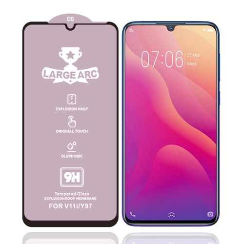 

For Vivo V11i 9H HD Large Arc High Alumina Full Screen Tempered Glass Film