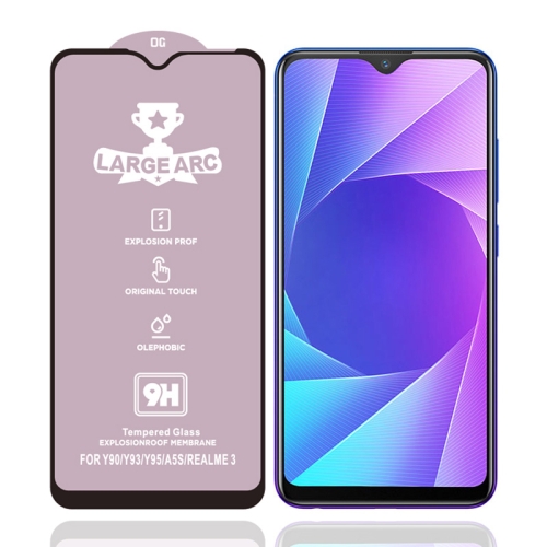 

For Vivo Y95 9H HD Large Arc High Alumina Full Screen Tempered Glass Film