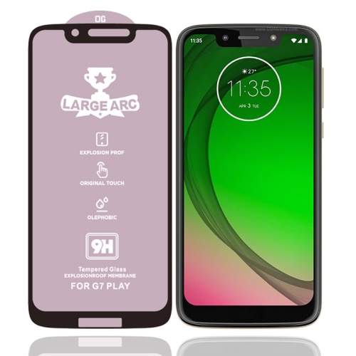 

For Motorola Moto G7 Play 9H HD Large Arc High Alumina Full Screen Tempered Glass Film