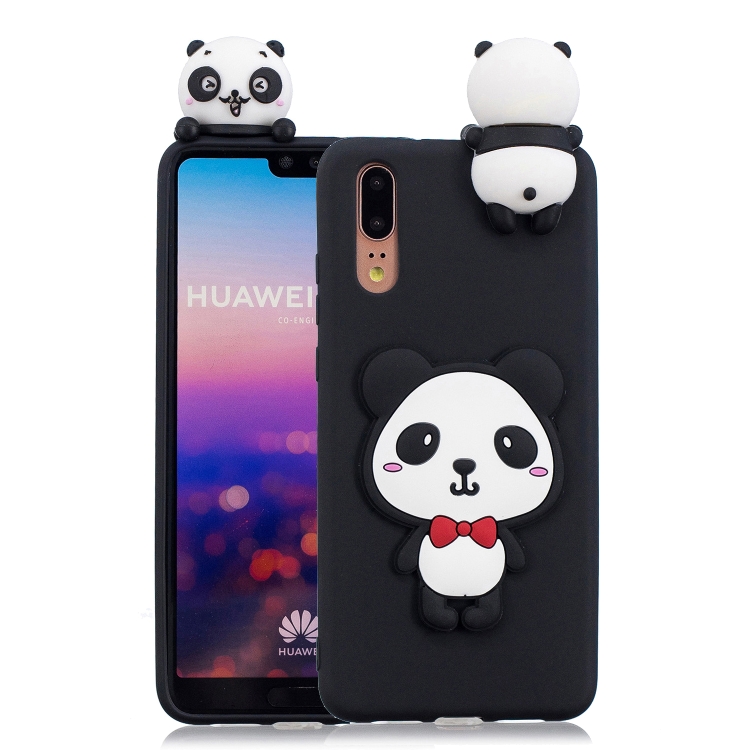 

For Huawei P20 3D Cartoon Pattern Shockproof TPU Protective Case(Red Bow Panda)