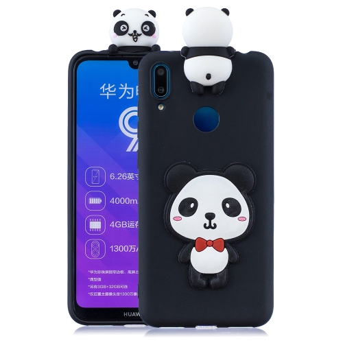 

For Huawei Y7 2019 3D Cartoon Pattern Shockproof TPU Protective Case(Red Bow Panda)