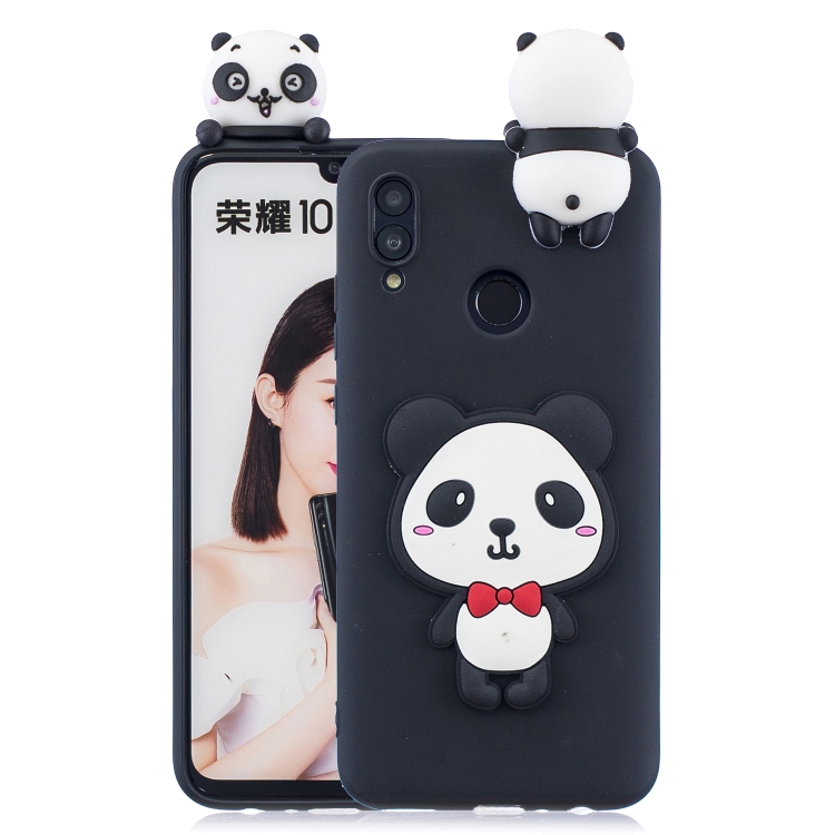 

For Huawei Honor 10 Lite 3D Cartoon Pattern Shockproof TPU Protective Case(Red Bow Panda)