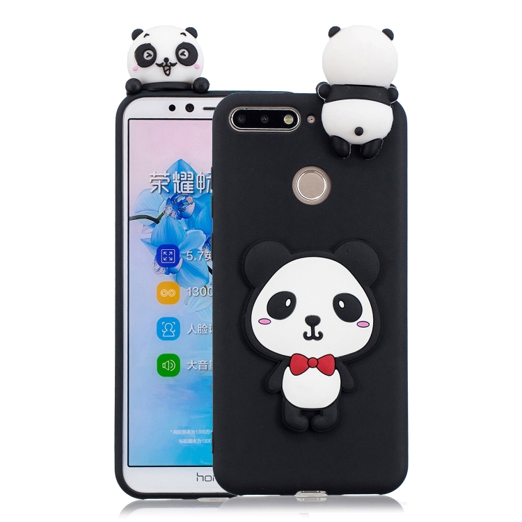 

For Huawei Honor 7A 3D Cartoon Pattern Shockproof TPU Protective Case(Red Bow Panda)