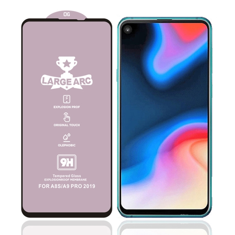 

For Galaxy A8s 9H HD Large Arc High Alumina Full Screen Tempered Glass Film