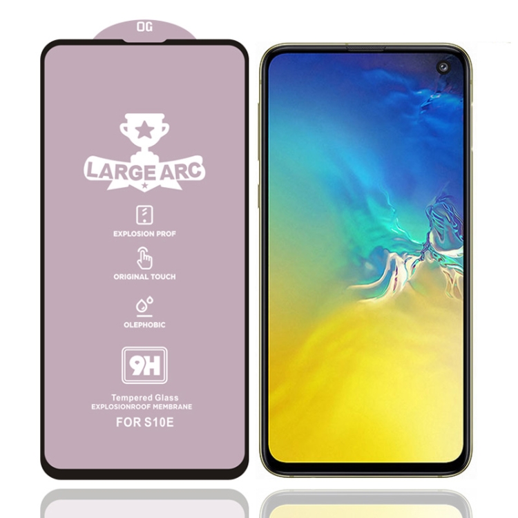

For Galaxy S10e 9H HD Large Arc High Alumina Full Screen Tempered Glass Film