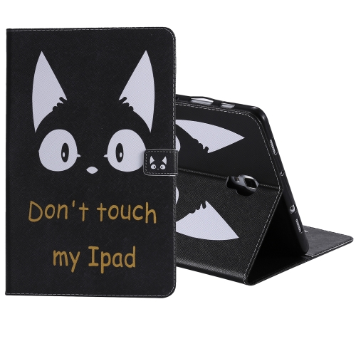

For Galaxy Tab A 10.5 T590 / T595 Colored Drawing Pattern Horizontal Flip PU Leather Case with Holder & Card Slots & Wallet(Cat Ears)