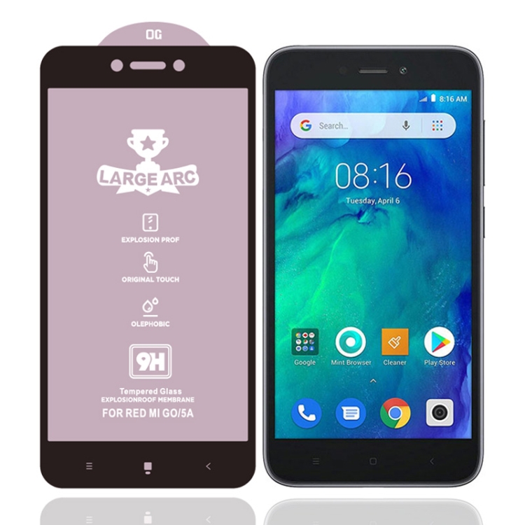 

For Xiaomi Redmi Go 9H HD Large Arc High Alumina Full Screen Tempered Glass Film