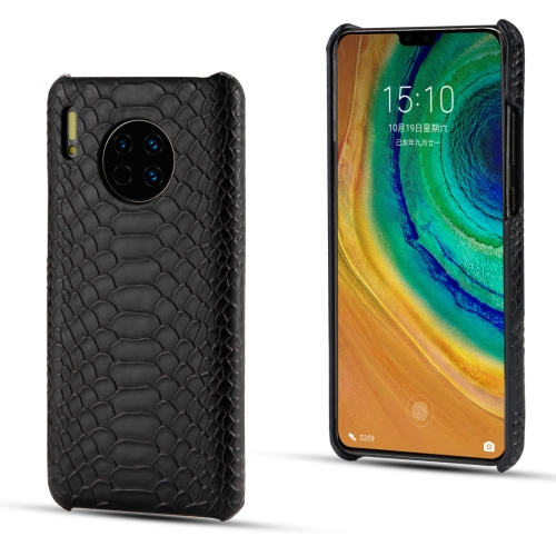 

For Huawei Mate 30 Snakeskin Texture PC + PU Case(Black)