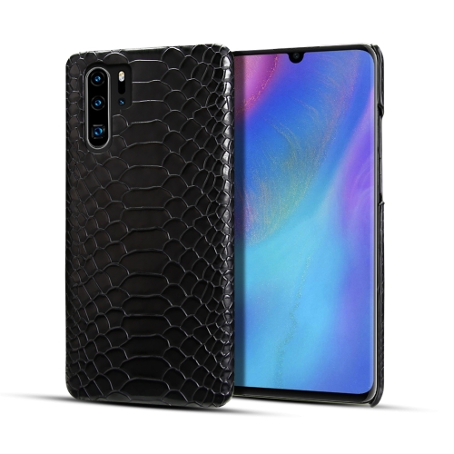 

For Huawei P30 Pro Snakeskin Texture PC + PU Case(Black)