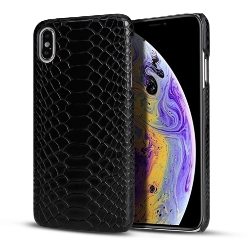 

For iPhone XS / X Snakeskin Texture PC + PU Case(Black)