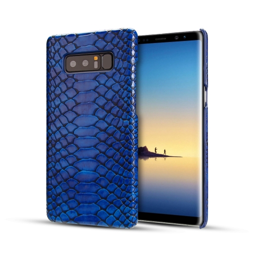 

For Galaxy Note8 Snakeskin Texture PC + PU Case(Blue)