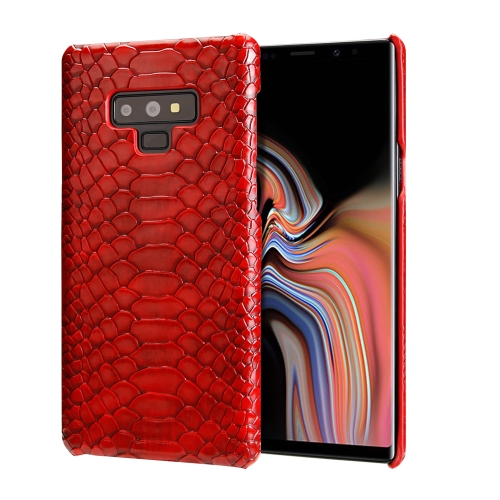 

For Galaxy Note9 Snakeskin Texture PC + PU Case(Red)