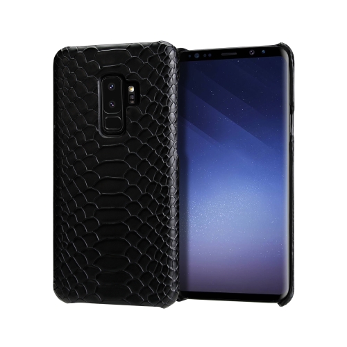 

For Galaxy S9 Snakeskin Texture PC + PU Case(Black)