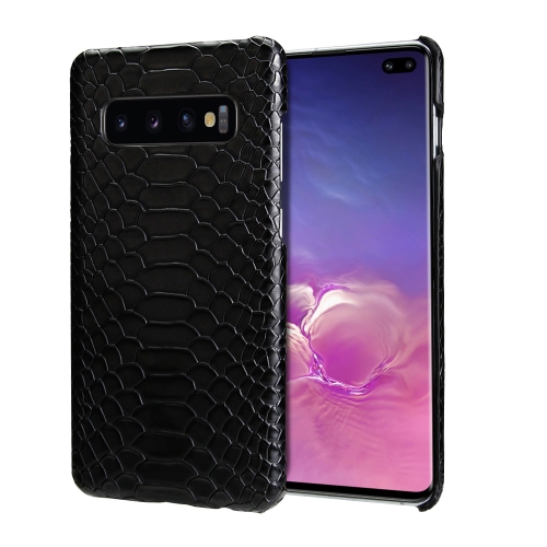 

For Galaxy S10e Snakeskin Texture PC + PU Case(Black)