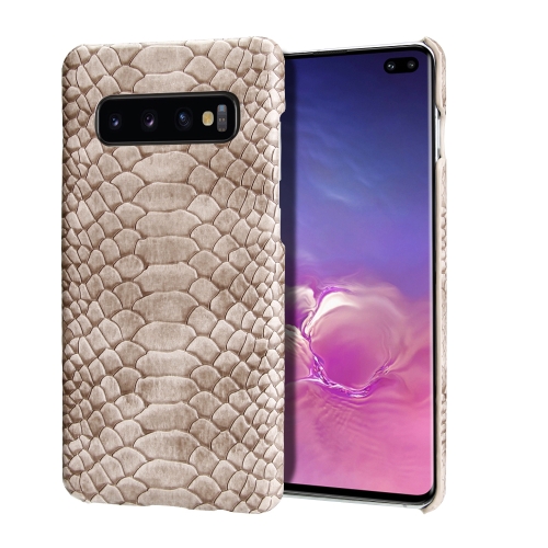 

For Galaxy S10e Snakeskin Texture PC + PU Case(Grey)