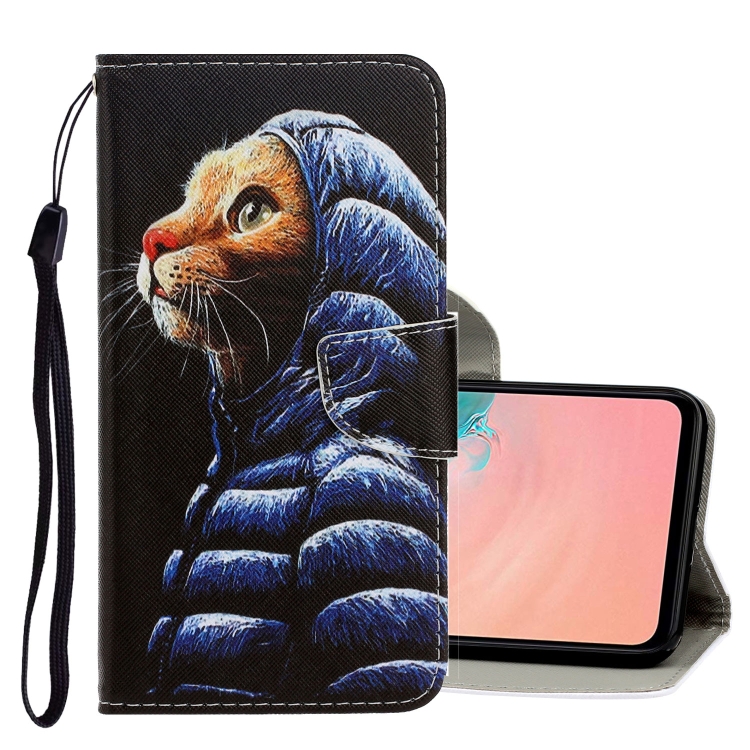 

For Galaxy S20 Ultra 3D Colored Drawing Horizontal Flip PU Leather Case with Holder & Card Slots & Wallet(Down Jacket Cat)