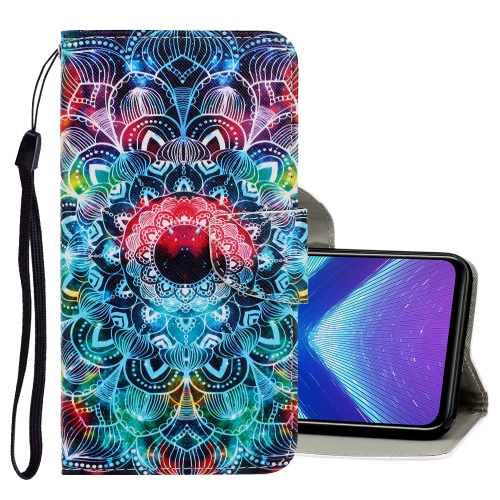 

For Huawei Honor 8X 3D Colored Drawing Horizontal Flip PU Leather Case with Holder & Card Slots & Wallet(Mandala)