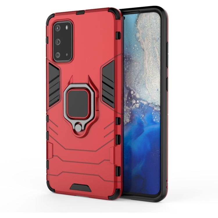 

For Galaxy S20+ Shockproof PC + TPU Protective Case with Magnetic Ring Holder(Red)