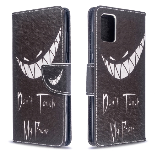 

For Galaxy A51 Colored Drawing Pattern Horizontal Flip Leather Case with Holder & Card Slots & Wallet(Smirk)