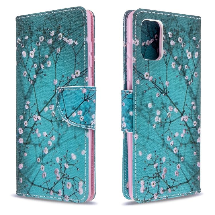 

For Galaxy A71 Colored Drawing Pattern Horizontal Flip Leather Case with Holder & Card Slots & Wallet(Plum Blossom)