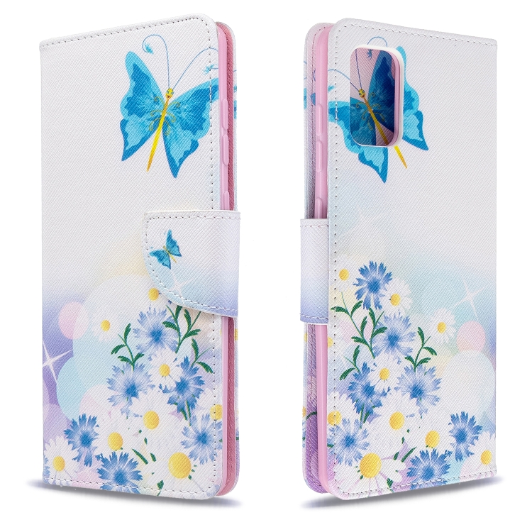 

For Galaxy A71 Colored Drawing Pattern Horizontal Flip Leather Case with Holder & Card Slots & Wallet(Pansy)