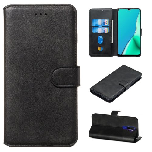 

For OPPO A9 (2020) / A5 (2020) / A11x Classic Calf Texture Horizontal Flip PU Leather Case, with Holder & Card Slots & Wallet(Black)