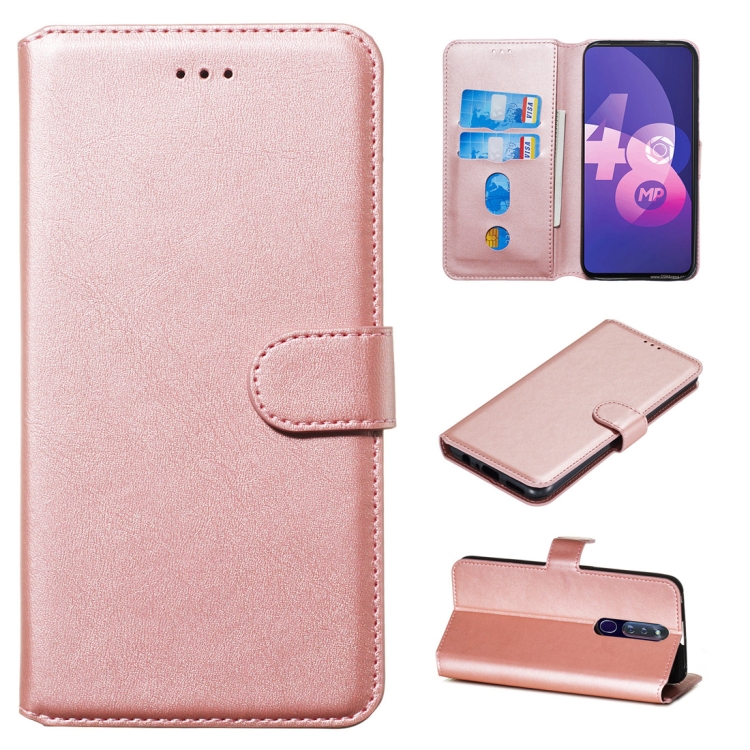 

For OPPO F11 Pro / R19 Classic Calf Texture Horizontal Flip PU Leather Case, with Holder & Card Slots & Wallet(Rose Gold)