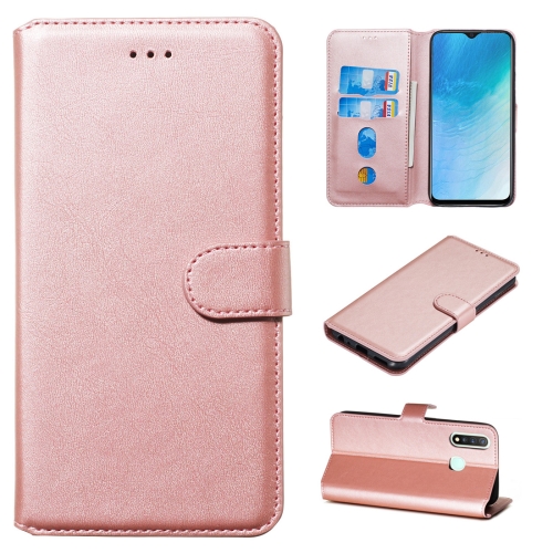 

For Vivo Y19 / U3 Classic Calf Texture Horizontal Flip PU Leather Case, with Holder & Card Slots & Wallet(Rose Gold)