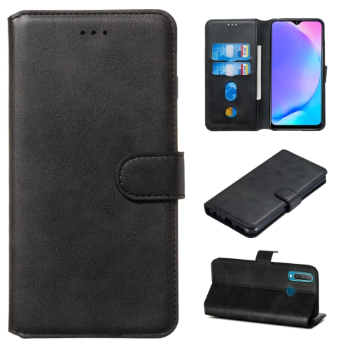 

For Vivo U10 / Y15 / Y17 / Y3 Classic Calf Texture Horizontal Flip PU Leather Case, with Holder & Card Slots & Wallet(Black)