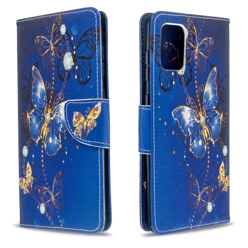 

For Galaxy A71 Colored Drawing Pattern Horizontal Flip Leather Case with Holder & Card Slots & Wallet(Purple Butterfly)