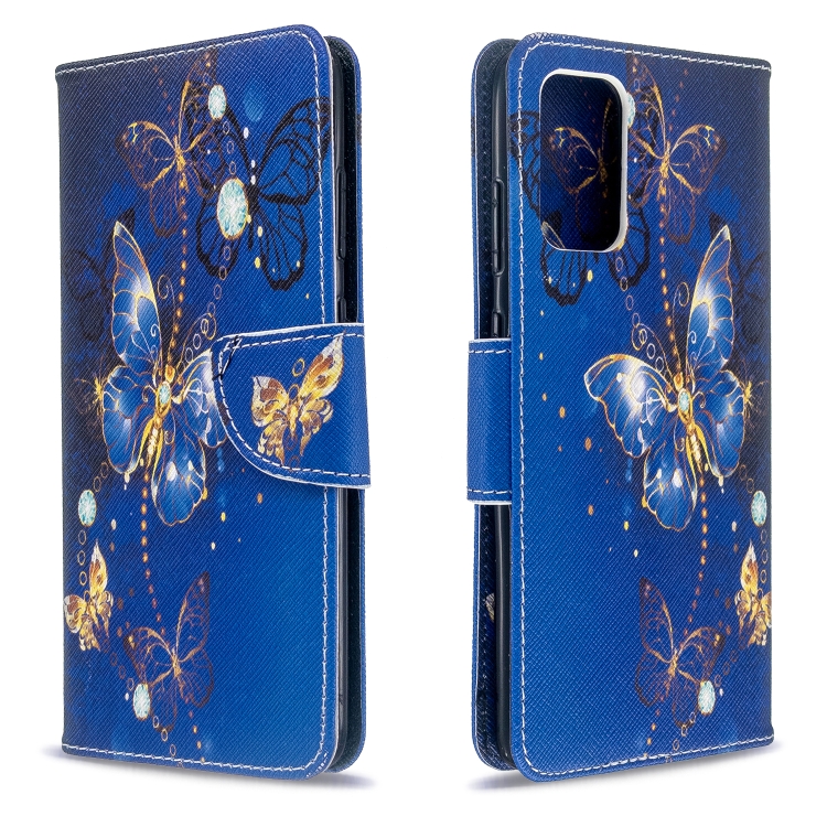 

For Galaxy S20 Ultra Colored Drawing Pattern Horizontal Flip Leather Case with Holder & Card Slots & Wallet(Purple Butterfly)