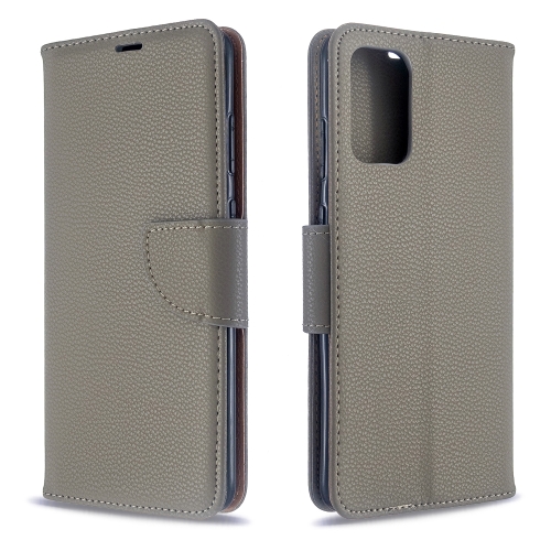 

For Galaxy S20+ Litchi Texture Pure Color Horizontal Flip PU Leather Case with Holder & Card Slots & Wallet & Lanyard(Grey)