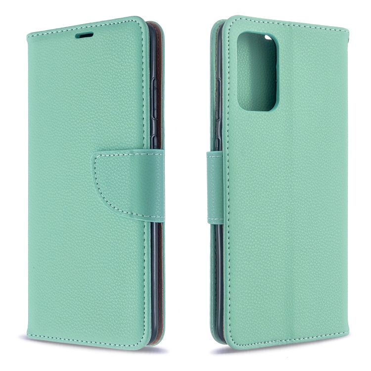 

For Galaxy S20 Ultra Litchi Texture Pure Color Horizontal Flip PU Leather Case with Holder & Card Slots & Wallet & Lanyard(Green)