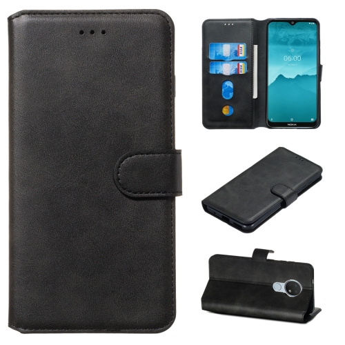 

For Nokia 6.2 / Nokia 7.2 Classic Calf Texture Horizontal Flip PU Leather Case, with Holder & Card Slots & Wallet(Black)