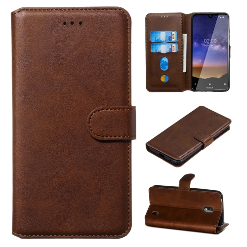 

For Nokia 2.2 Classic Calf Texture Horizontal Flip PU Leather Case, with Holder & Card Slots & Wallet(Brown)