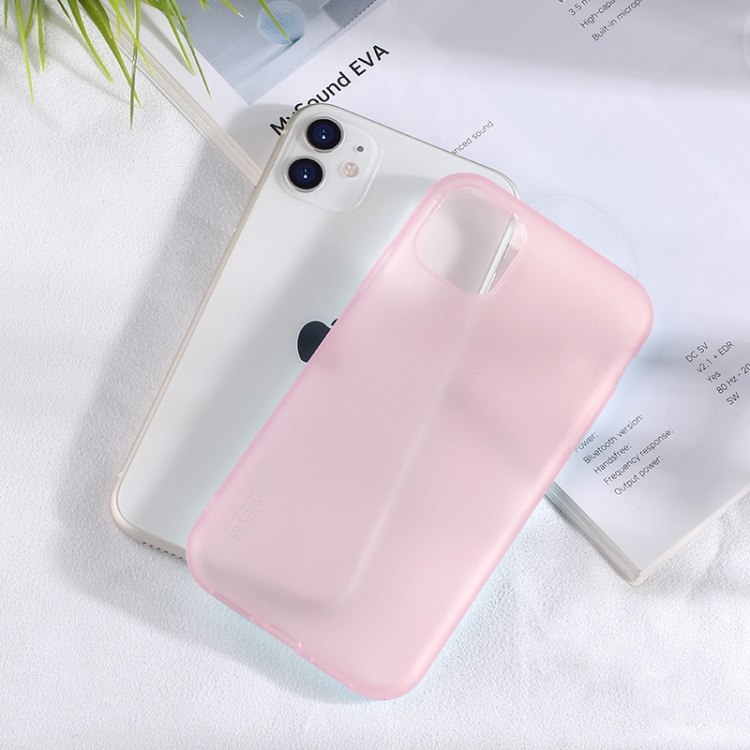 

For iPhone 11 X-level Starsand Series Anti-fingerprint All-inclusive Case(Transparent Pink)