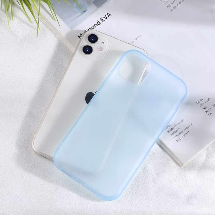 

For iPhone 11 X-level Starsand Series Anti-fingerprint All-inclusive Case(Transparent Blue)