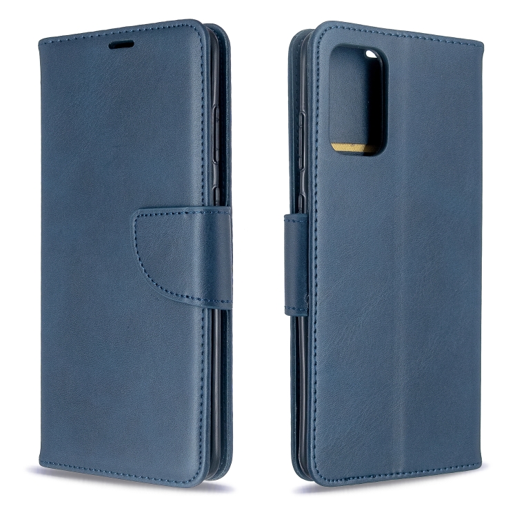 

For Galaxy S20+ Retro Lambskin Texture Pure Color Horizontal Flip PU Leather Case with Holder & Card Slots & Wallet & Lanyard(Blue)