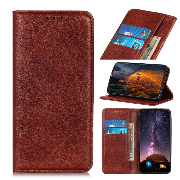 

For Galaxy A01 Magnetic Retro Crazy Horse Texture Horizontal Flip Leather Case with Holder & Card Slots & Wallet(Brown)