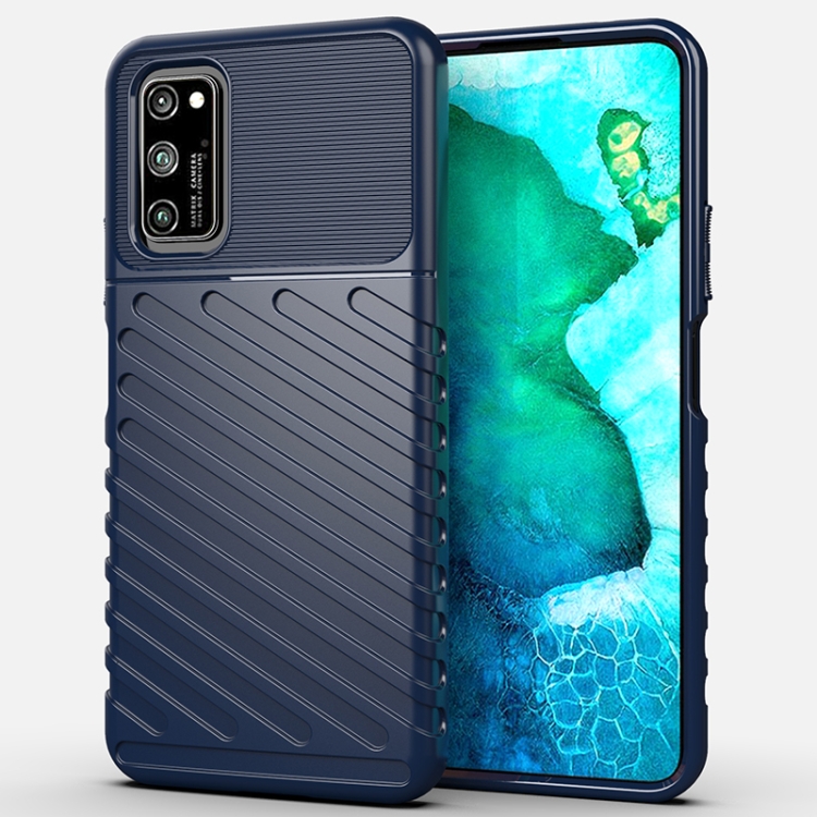 

For Huawei Honor V30 Thunderbolt Shockproof TPU Soft Case(Blue)