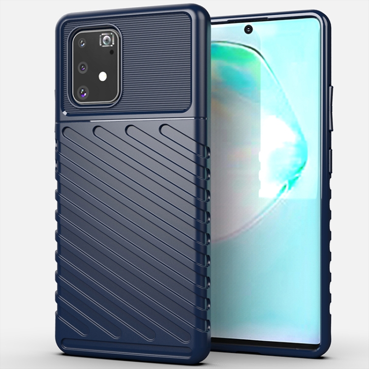 

For Galaxy A91 Thunderbolt Shockproof TPU Soft Case(Blue)