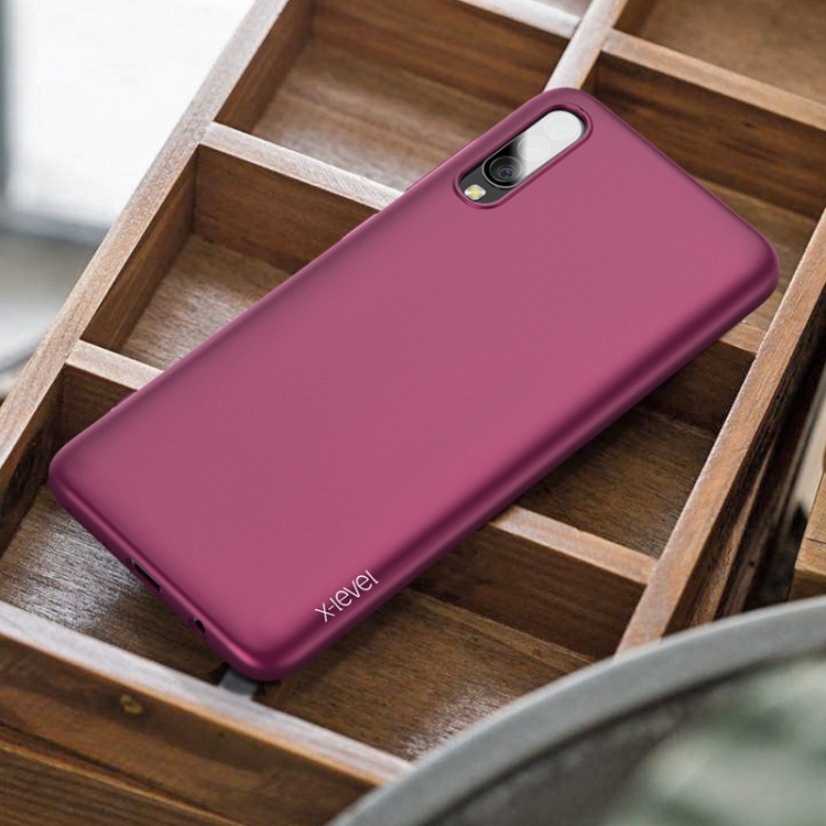 

For Galaxy A50s X-level Guardian Series Ultra-thin All-inclusive Shockproof TPU Case(Wine Red)