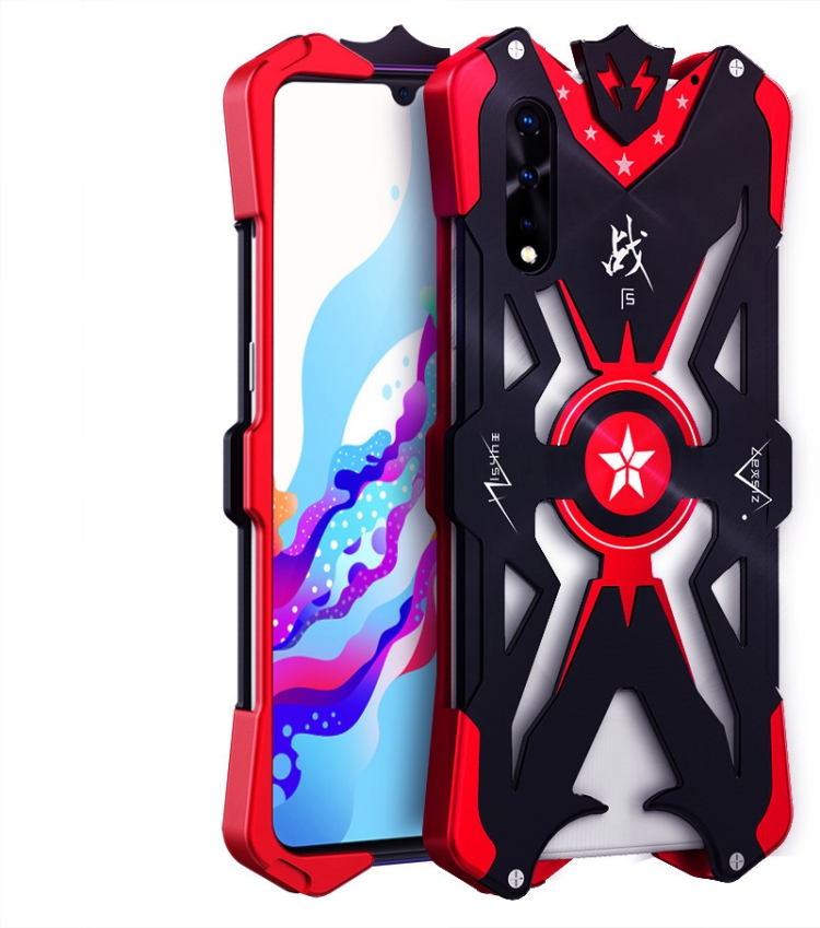 

For Huawei Honor 9x / 9x Pro Hammer II Shockproof Metal Protective Case(Black Red)