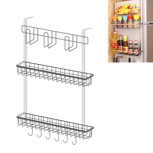 

Multi-layer Fridge Storage Rack Side Shelf Sidewall Holder Multi-function Kitchen Organizer Household, Size:ABC