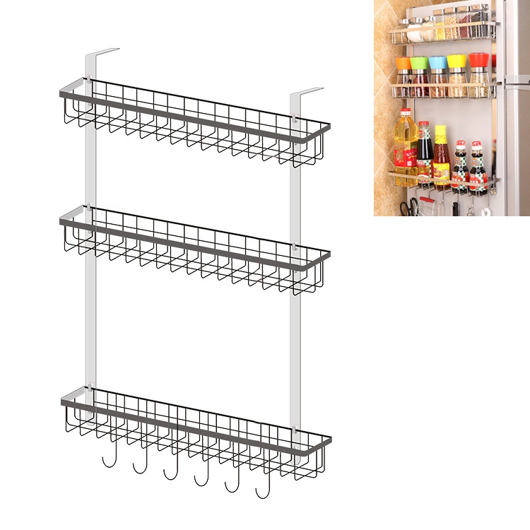 

Multi-layer Fridge Storage Rack Side Shelf Sidewall Holder Multi-function Kitchen Organizer Household, Size:BBC
