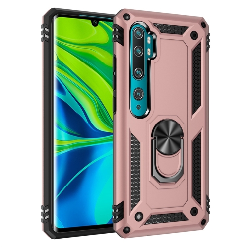 

For Xiaomi Mi CC9 Pro Armor Shockproof TPU + PC Protective Case with 360 Degree Rotation Holder(Rose Gold)